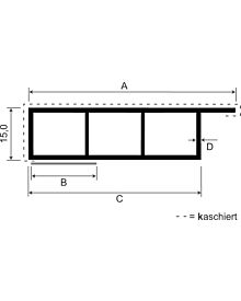 PVC-KammerprMN dekor 40x15x1,2 Mooreiche 0115 Kammerprofil Leisten & Winkel rolf-fensterbau.de